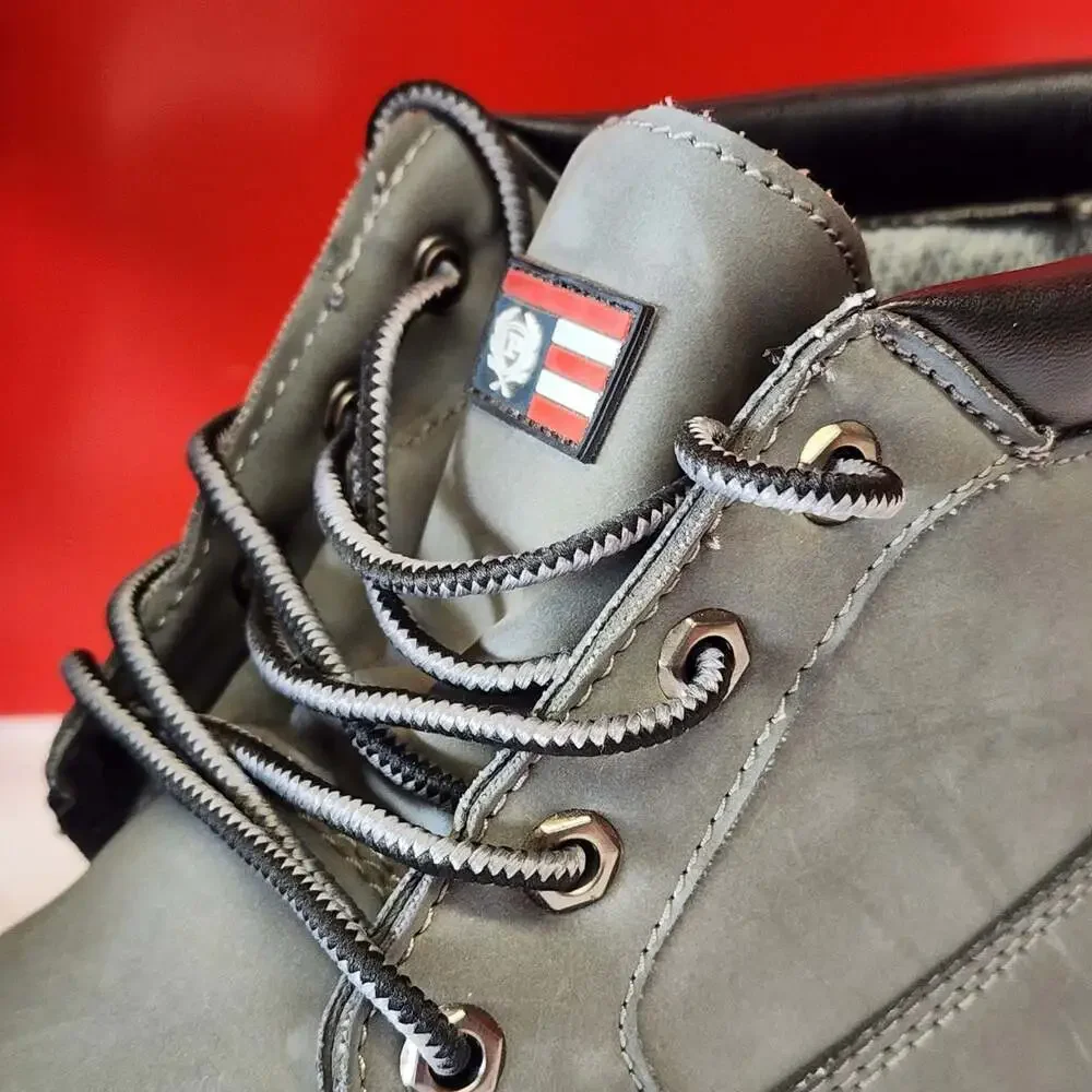 Phat Farm Men's Gray Nubuck Leather Rugged Ankle Boots